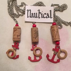 3 Wine cork necklaces